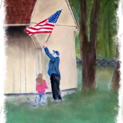 4th of July (pastel on pastel bord)